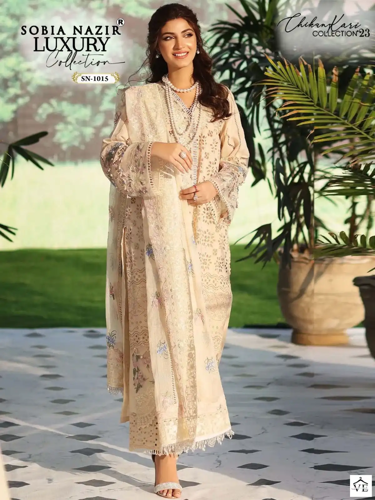 Sobia Nazir SN-1015 Lawn Wholesale Pakistani Suit — Wholesale Salwar Suits, MPA wholesale from Surat — view 1