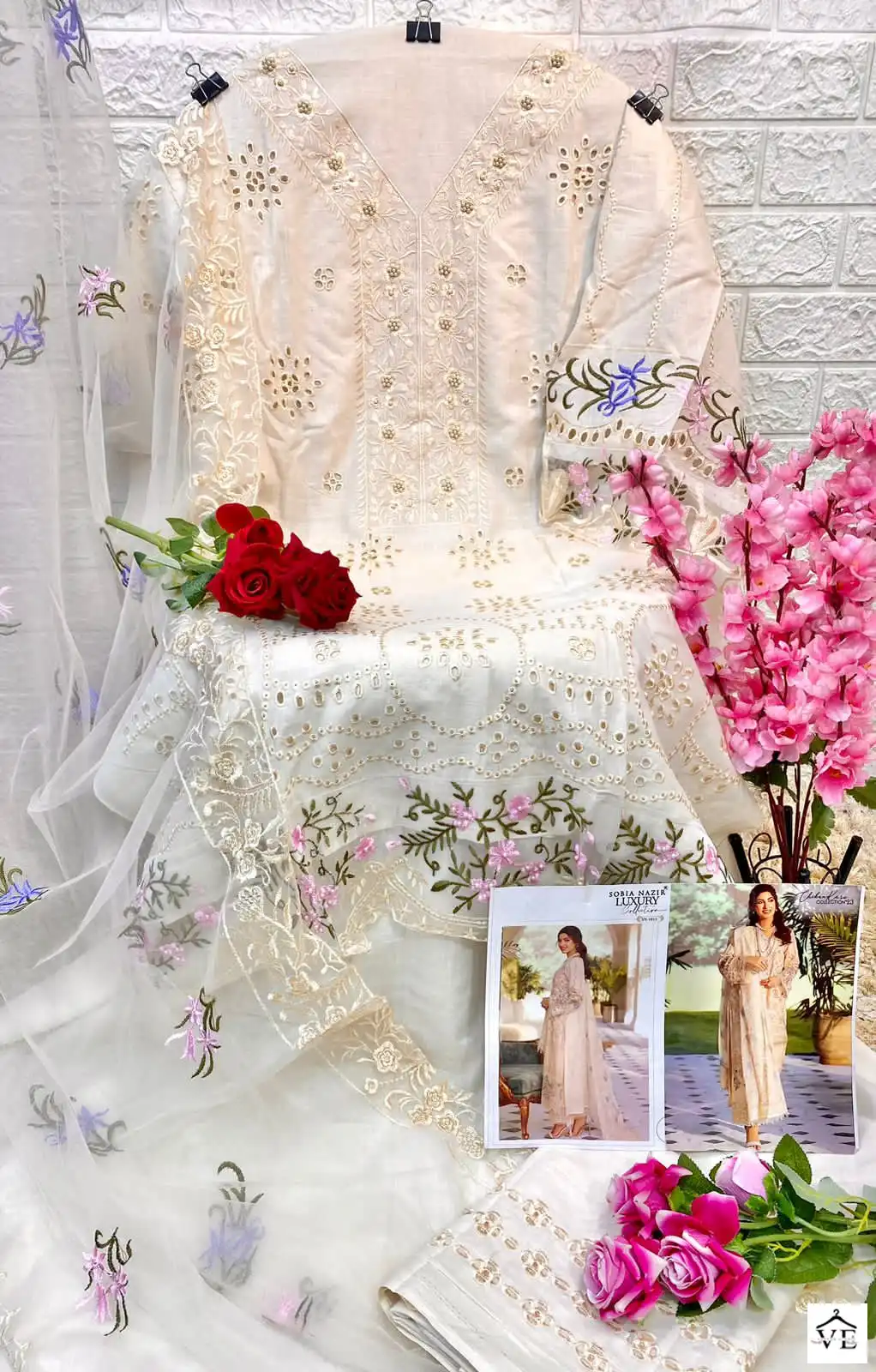 Sobia Nazir SN-1015 Lawn Wholesale Pakistani Suit — Wholesale Salwar Suits, MPA wholesale from Surat - Gallery Image 3