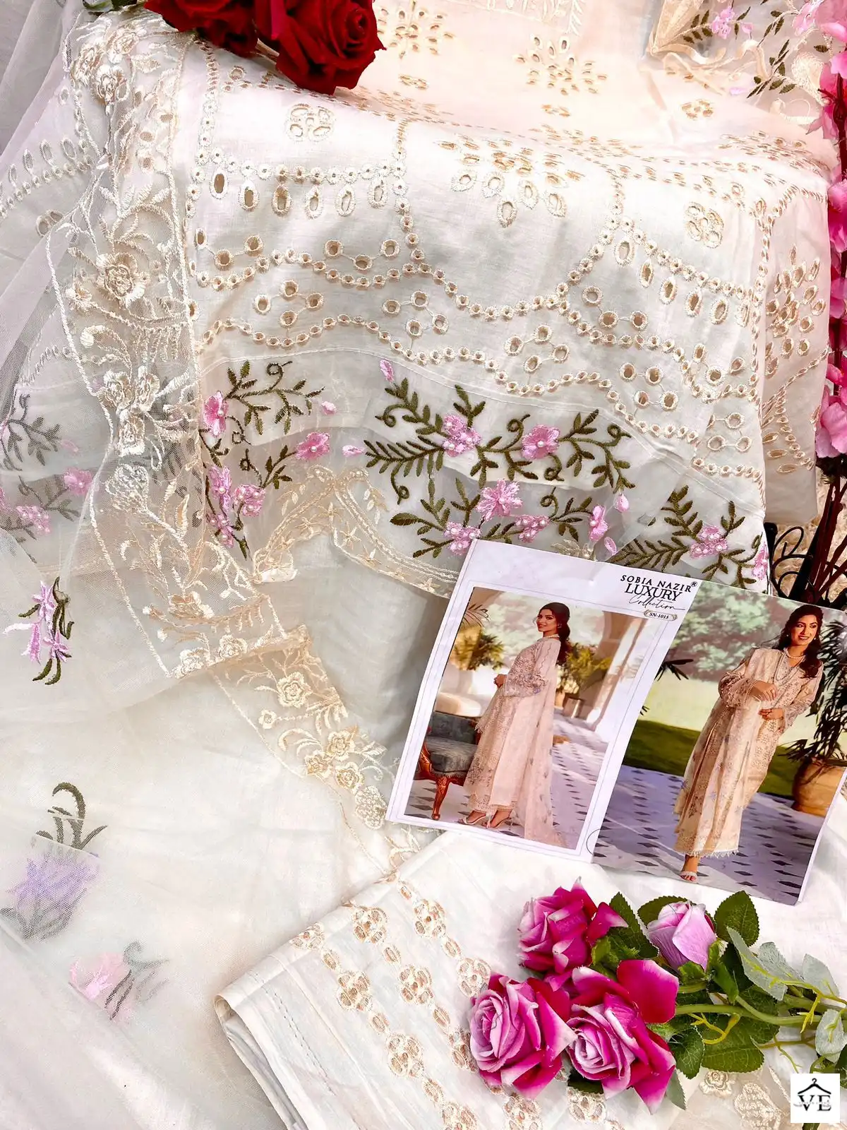 Sobia Nazir SN-1015 Lawn Wholesale Pakistani Suit — Wholesale Salwar Suits, MPA wholesale from Surat — view 4