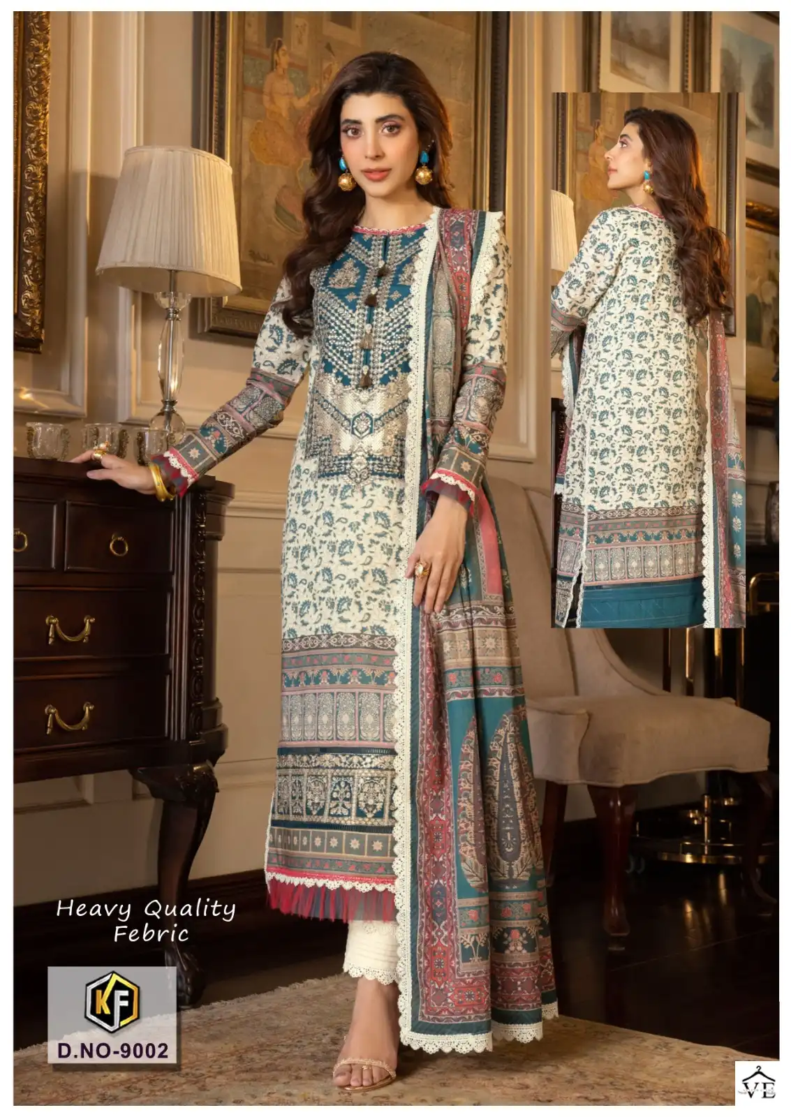 Keval Fab Sobia Nazir Vol 9 Heavy Cotton Wholesale Pakistani Suit Catalog — Wholesale Salwar Suits, Keval Fab wholesale from Surat - Gallery Image 4