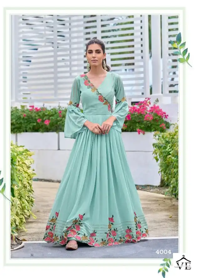 Vamika Sofiyan Heavy Georgette Wholesale Gown Catalog — Wholesale Kurtis, MPA wholesale from Surat — view 4