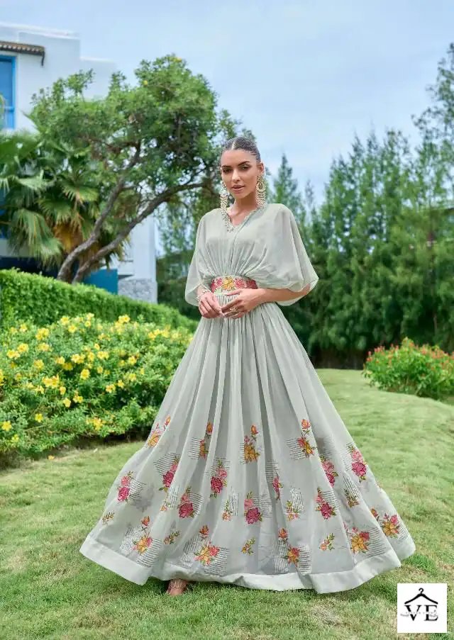 Vamika Sofiyan Heavy Georgette Wholesale Gown Catalog — Wholesale Kurtis, MPA wholesale from Surat — view 5