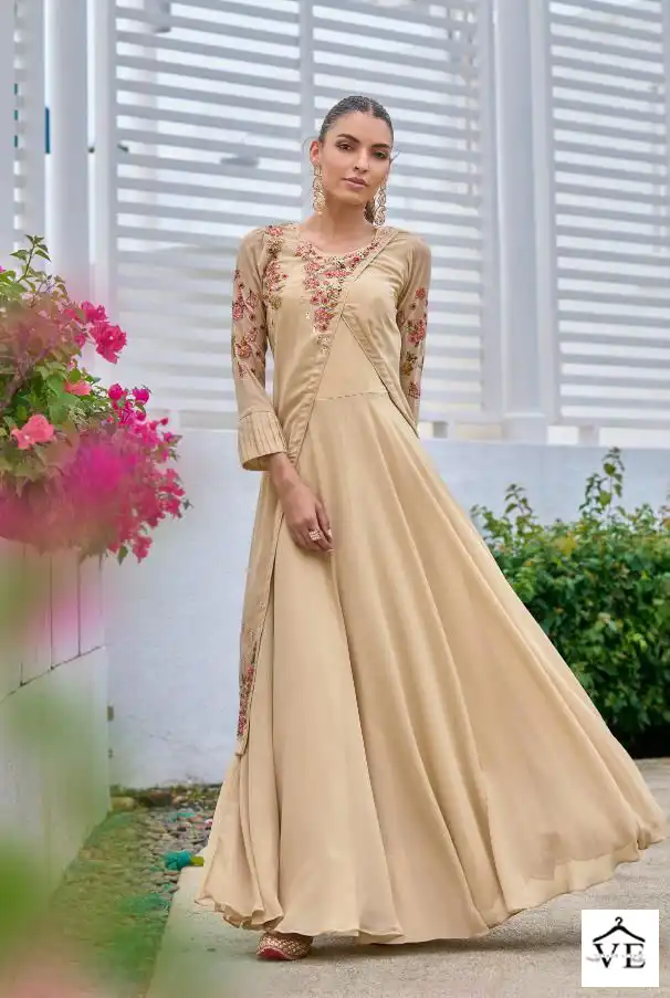 Vamika Sofiyan Heavy Georgette Wholesale Gown Catalog — Wholesale Kurtis, MPA wholesale from Surat — view 6
