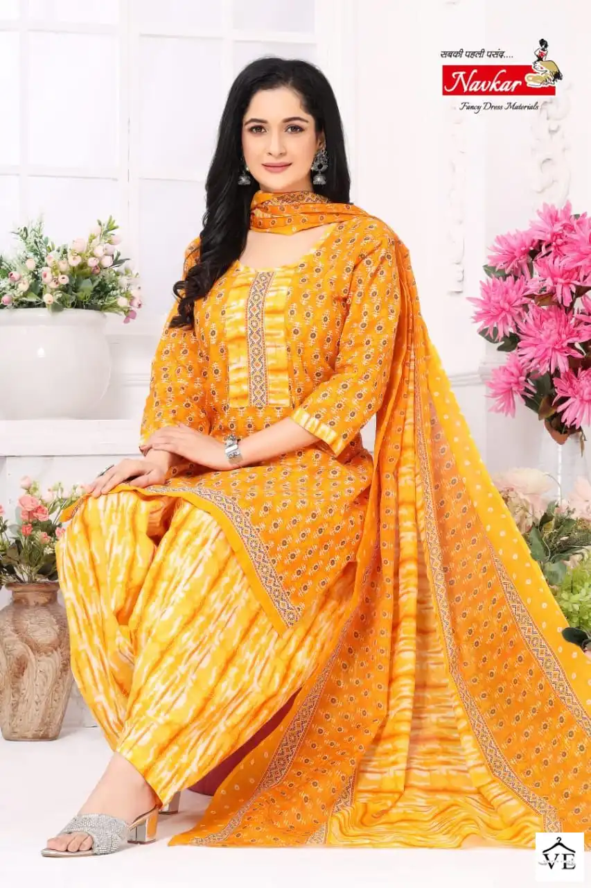 Navkar Sonika Cotton Wholesale Readymade Suit Catalog — Wholesale Salwar Suits, MPA wholesale from Surat — view 7