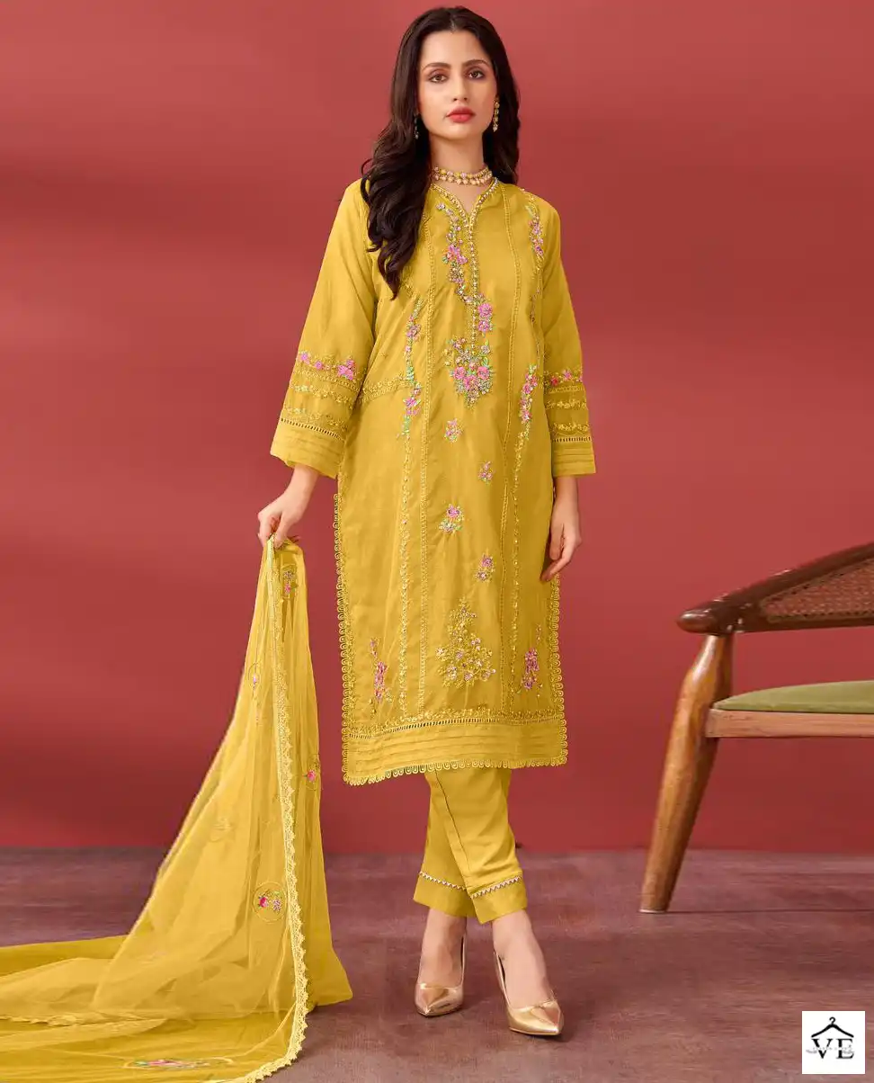 Fepic SR-3022 Organza Wholesale Readymade Pakistani Suit Catalog — Wholesale Salwar Suits, MPA wholesale from Surat — view 1