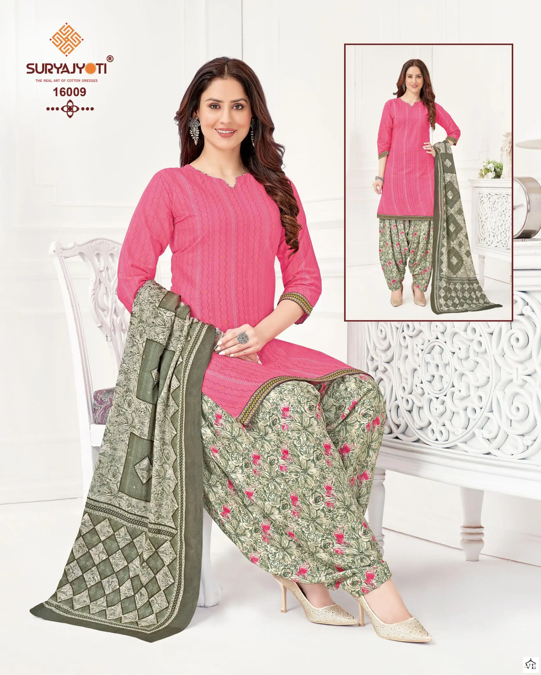 Suryajyoti Sui Dhaga Vol 16 Cotton Wholesale Readymade Salwar Suit Catalog — Wholesale Salwar Suits, MPA wholesale from Surat — view 9