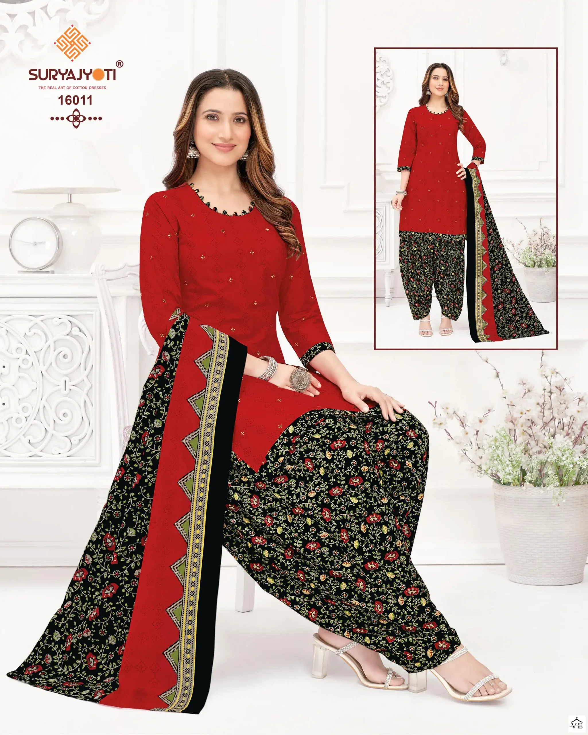 Suryajyoti Sui Dhaga Vol 16 Cotton Wholesale Readymade Salwar Suit Catalog — Wholesale Salwar Suits, MPA wholesale from Surat — view 11