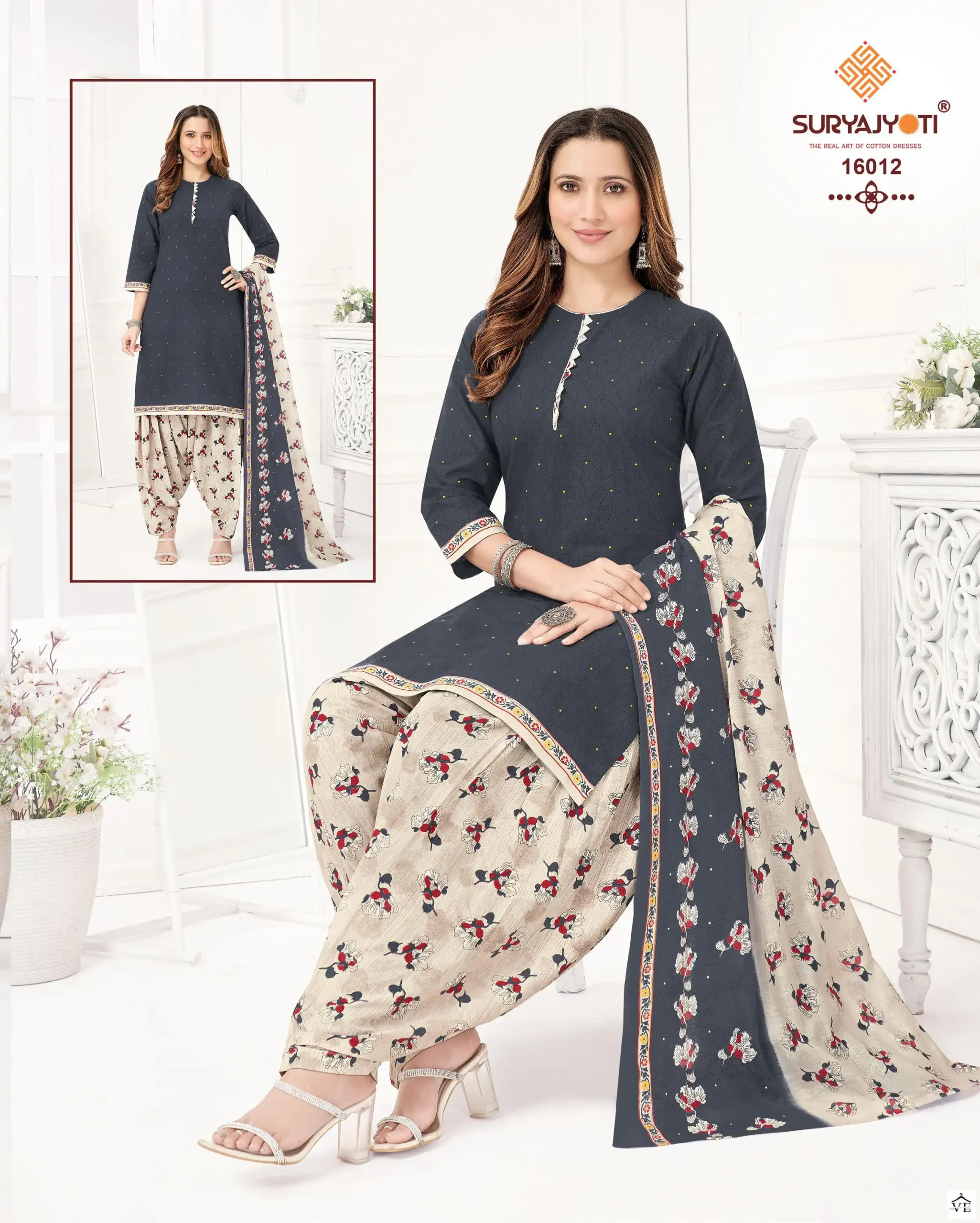 Suryajyoti Sui Dhaga Vol 16 Cotton Wholesale Readymade Salwar Suit Catalog — Wholesale Salwar Suits, MPA wholesale from Surat — view 12