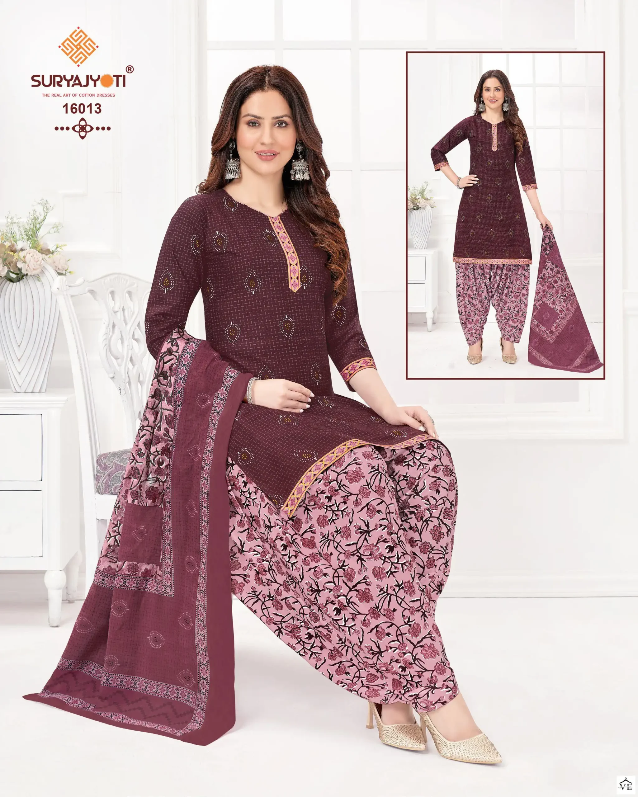Suryajyoti Sui Dhaga Vol 16 Cotton Wholesale Readymade Salwar Suit Catalog — Wholesale Salwar Suits, MPA wholesale from Surat — view 13