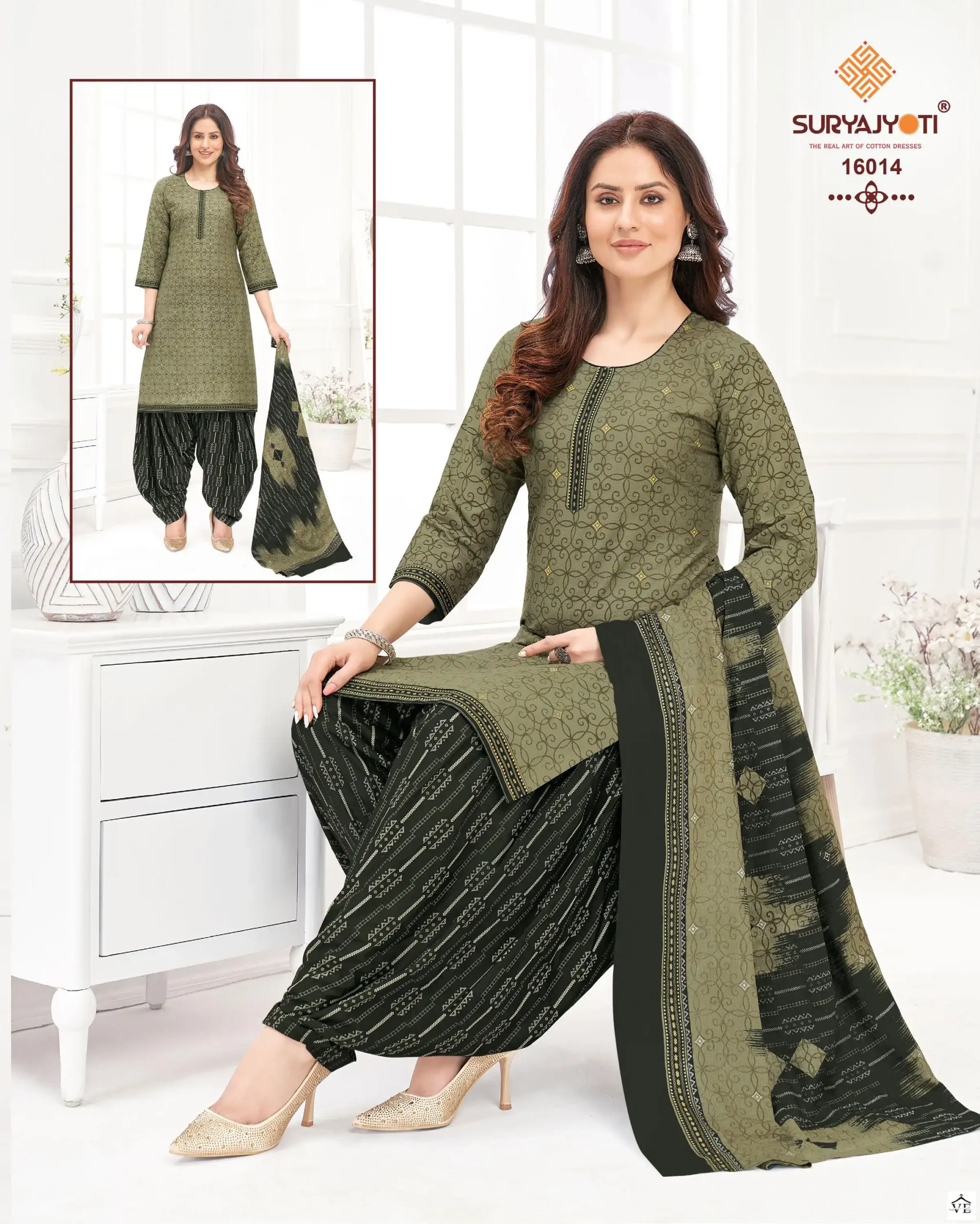 Suryajyoti Sui Dhaga Vol 16 Cotton Wholesale Readymade Salwar Suit Catalog — Wholesale Salwar Suits, MPA wholesale from Surat — view 14