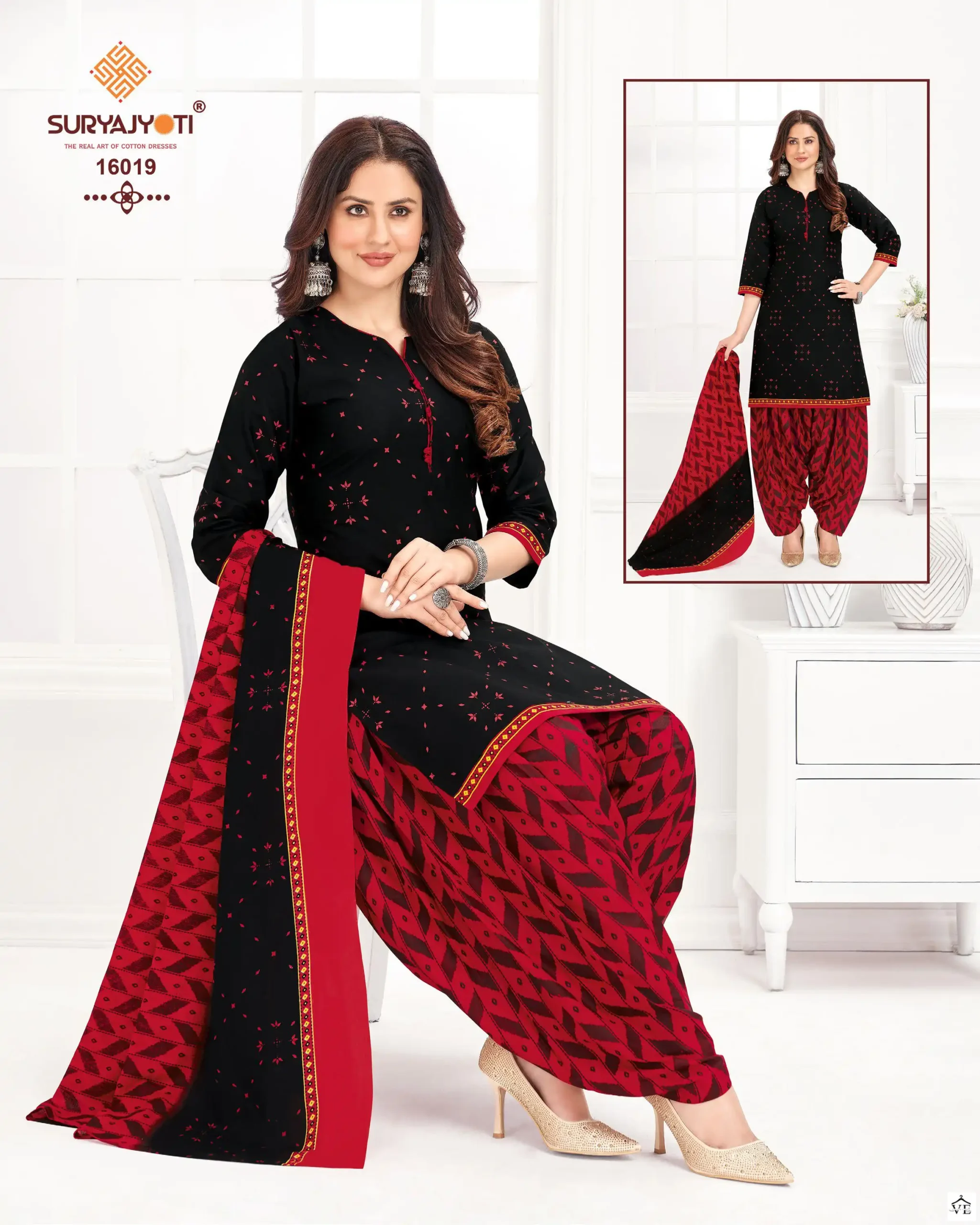 Suryajyoti Sui Dhaga Vol 16 Cotton Wholesale Readymade Salwar Suit Catalog — Wholesale Salwar Suits, MPA wholesale from Surat — view 19