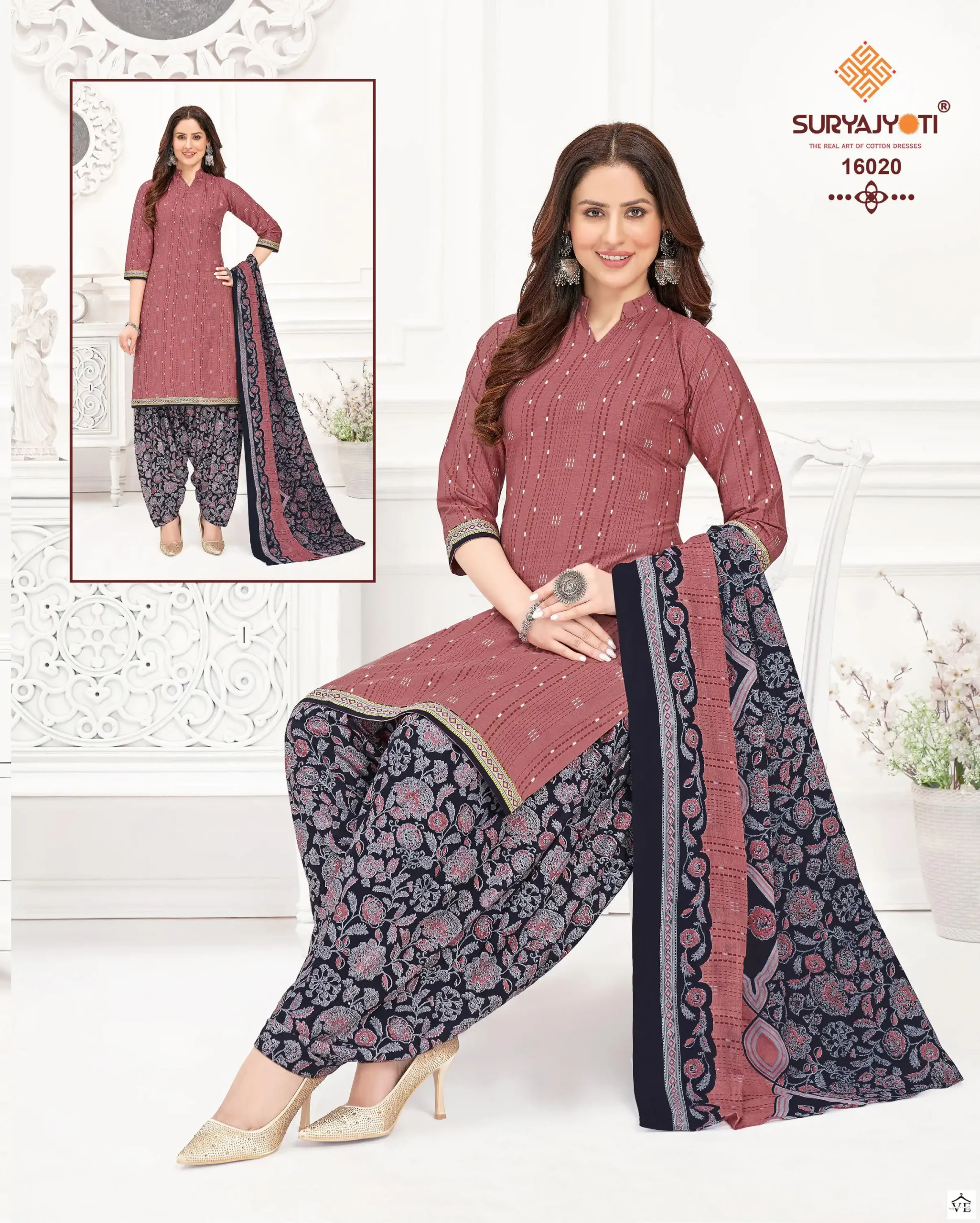 Suryajyoti Sui Dhaga Vol 16 Cotton Wholesale Readymade Salwar Suit Catalog — Wholesale Salwar Suits, MPA wholesale from Surat — view 20