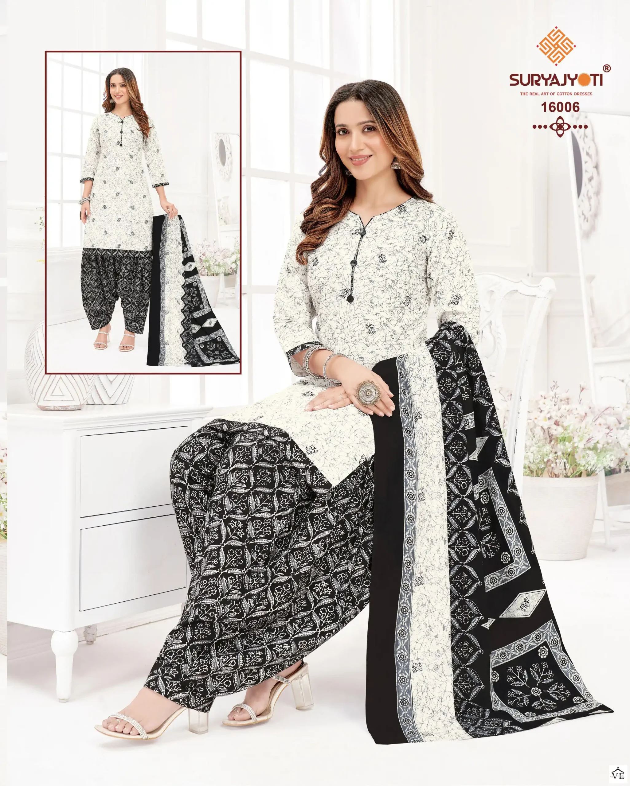 Suryajyoti Sui Dhaga Vol 16 Cotton Wholesale Readymade Salwar Suit Catalog — Wholesale Salwar Suits, MPA wholesale from Surat — view 6
