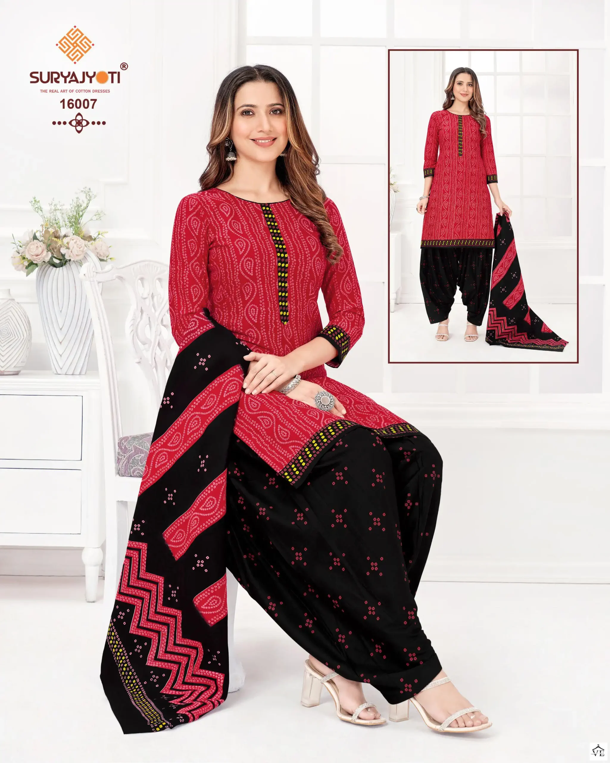 Suryajyoti Sui Dhaga Vol 16 Cotton Wholesale Readymade Salwar Suit Catalog — Wholesale Salwar Suits, MPA wholesale from Surat — view 7