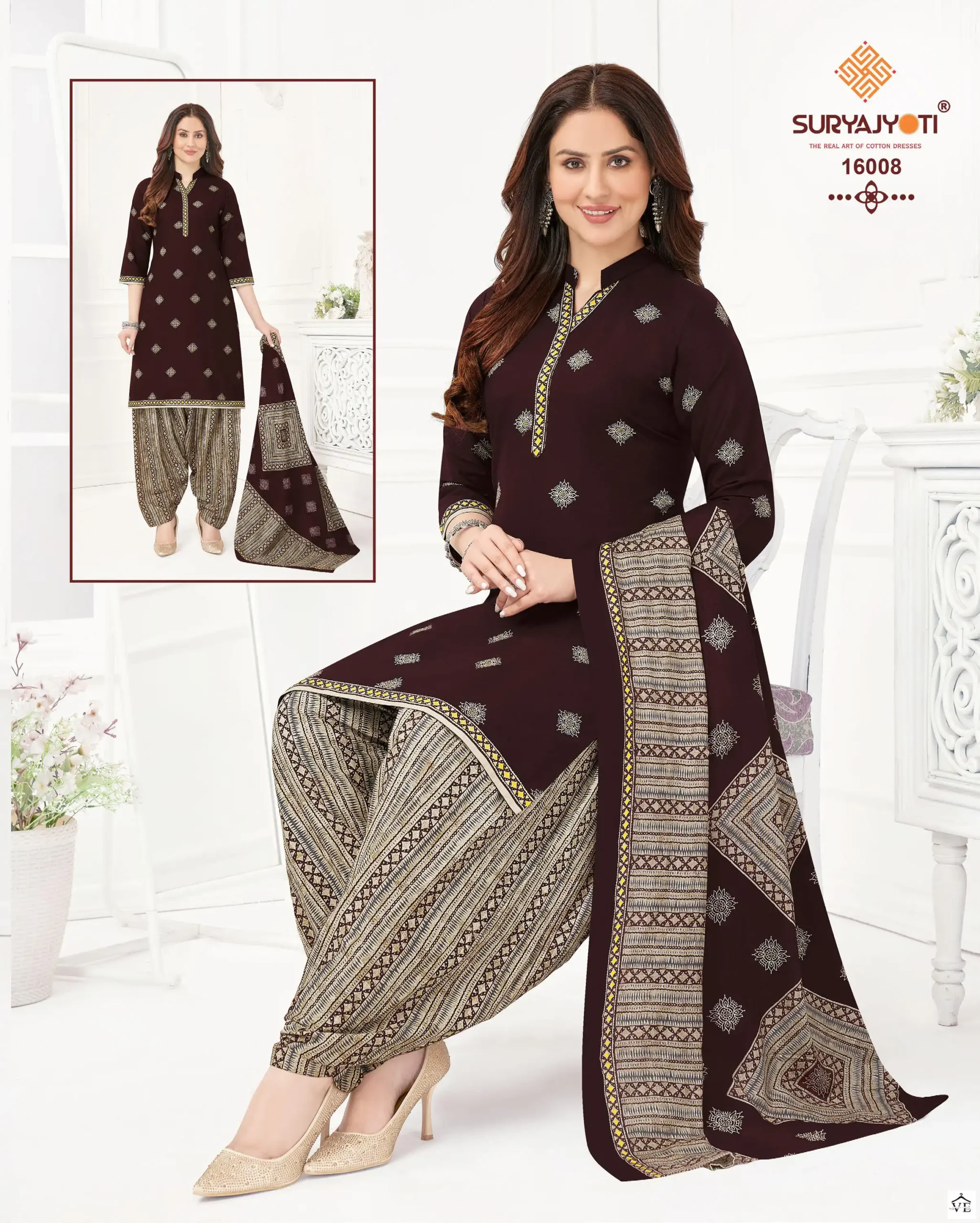 Suryajyoti Sui Dhaga Vol 16 Cotton Wholesale Readymade Salwar Suit Catalog — Wholesale Salwar Suits, MPA wholesale from Surat — view 8