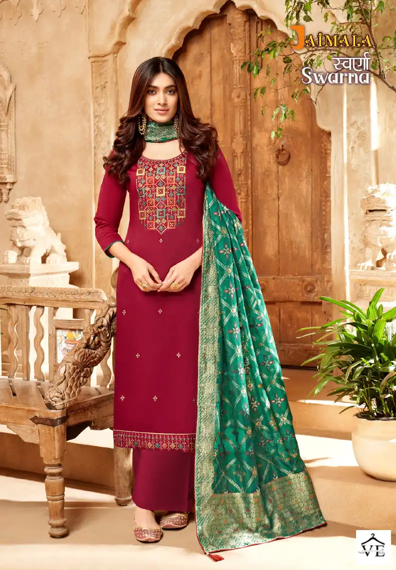 Alok Suits Swarna Vol 2 Jam Cotton Wholesale Designer Salwar Suit Catalog — Wholesale Salwar Suits, MPA wholesale from Surat - Gallery Image 5