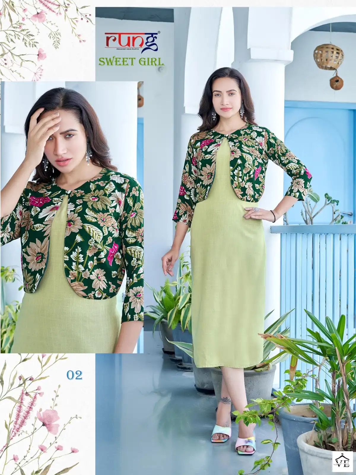 Rung Sweet Girl Heavy Rayon Wholesale Fancy Kurtis Catalog — Wholesale Kurtis, MPA wholesale from Surat - Gallery Image 4