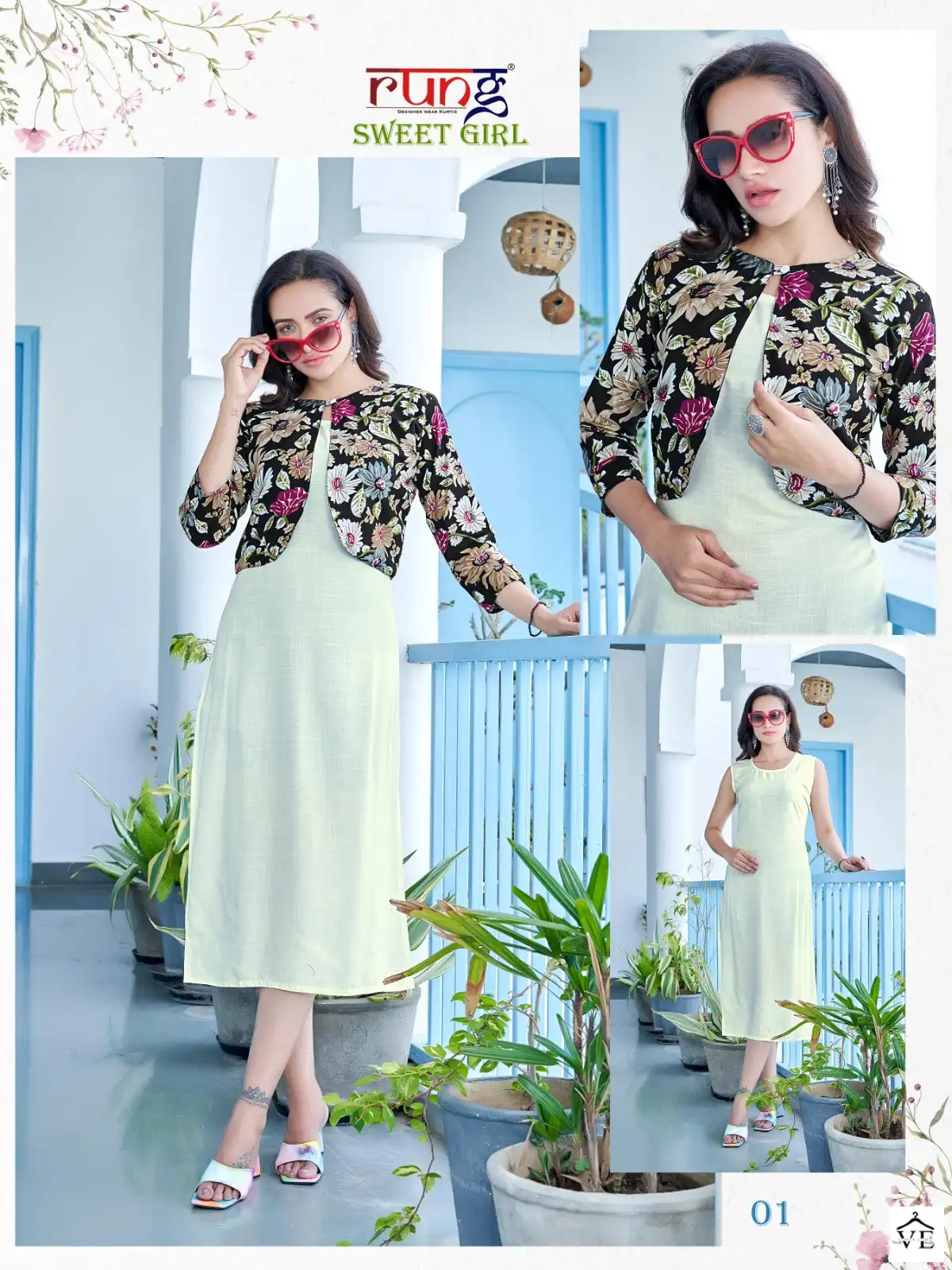 Rung Sweet Girl Heavy Rayon Wholesale Fancy Kurtis Catalog — Wholesale Kurtis, MPA wholesale from Surat - Gallery Image 7