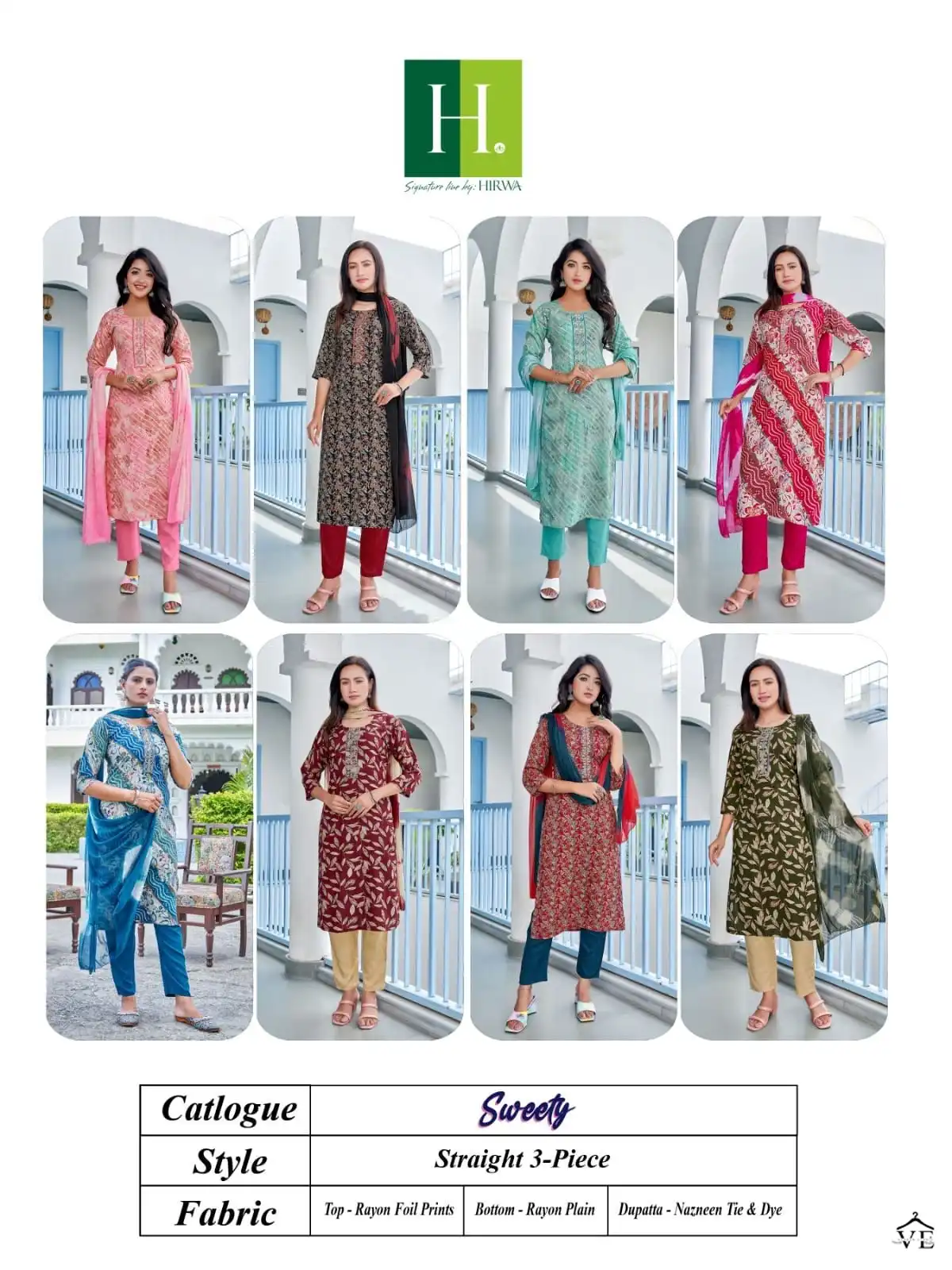 Hirwa Sweety Heavy Rayon Wholesale Readymade Salwar Suit Catalog — Wholesale Salwar Suits, MPA wholesale from Surat — view 10