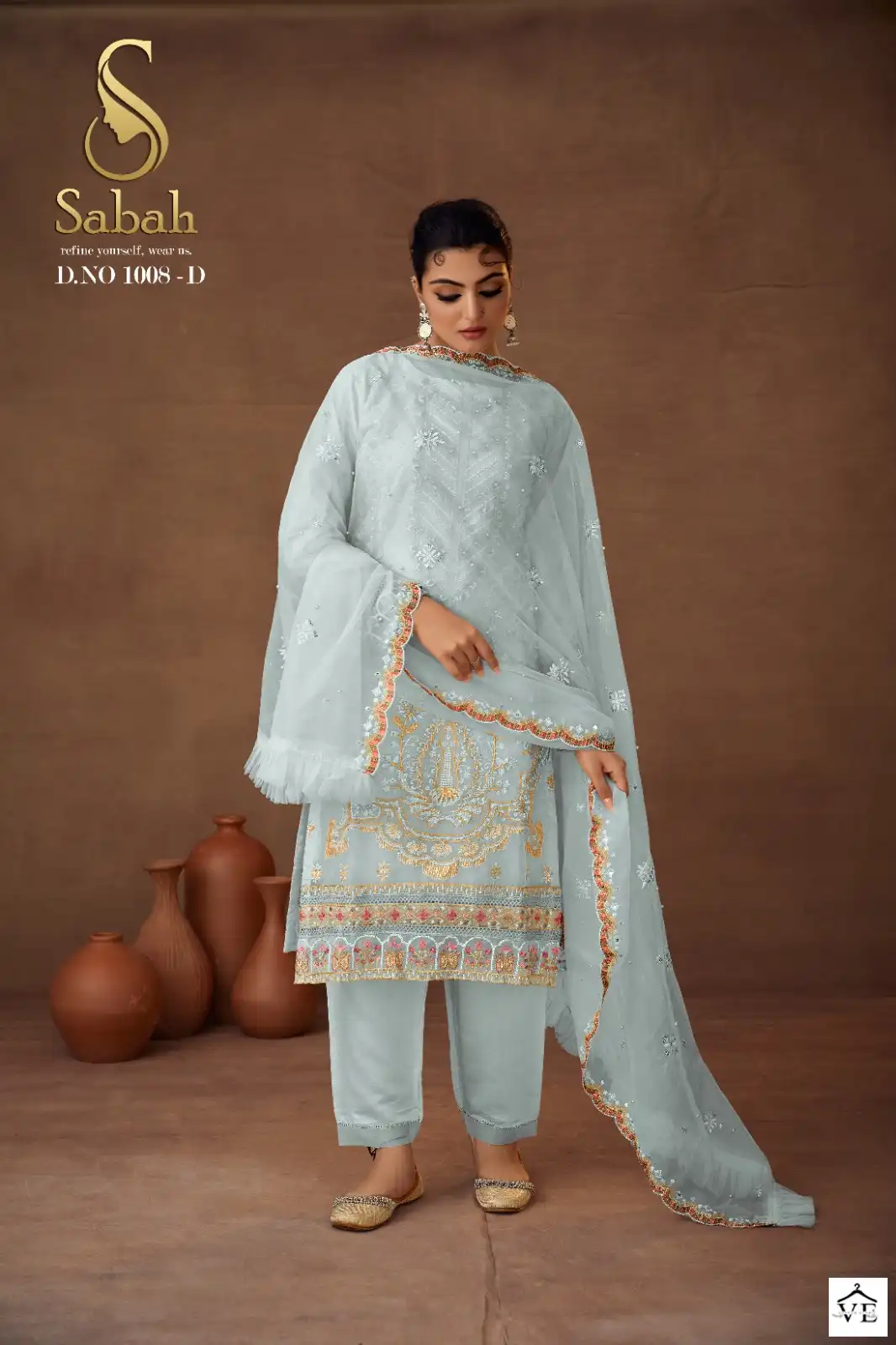 Sabah Riya Organza Wholesale Readymade Suits Catalog — Wholesale Salwar Suits, MPA wholesale from Surat - Gallery Image 3