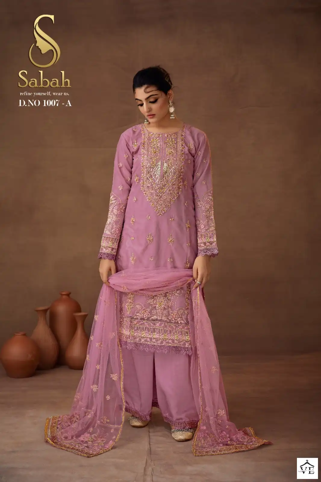 Sabah Siya Organza Wholesale Designer Suit Catalog — Wholesale Salwar Suits, MPA wholesale from Surat — view 2