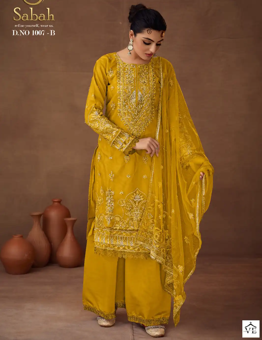 Sabah Siya Organza Wholesale Designer Suit Catalog — Wholesale Salwar Suits, MPA wholesale from Surat — view 1