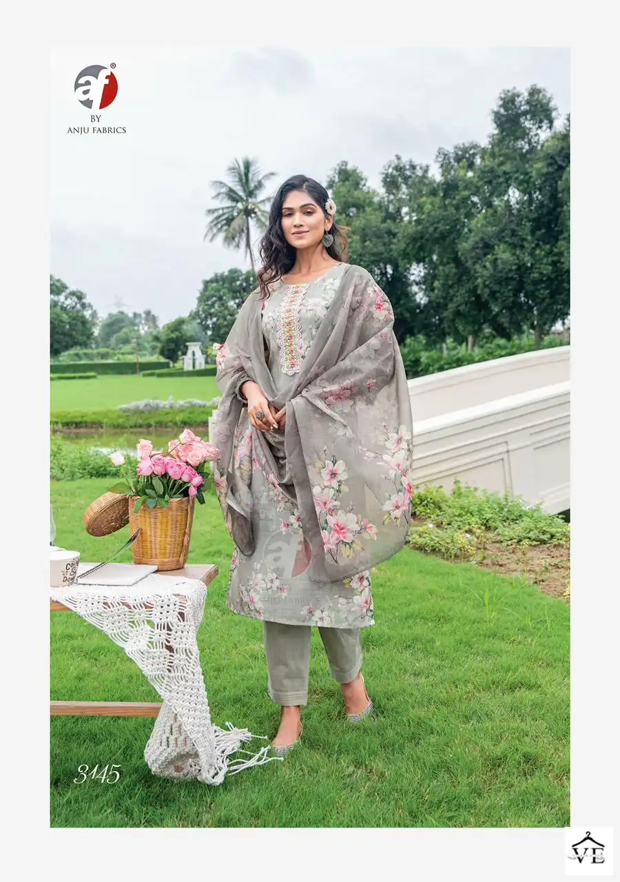 Anju Fabrics Sakhire Linen Wholesale Readymade Suits Catalog — Wholesale Salwar Suits, MPA wholesale from Surat - Gallery Image 2