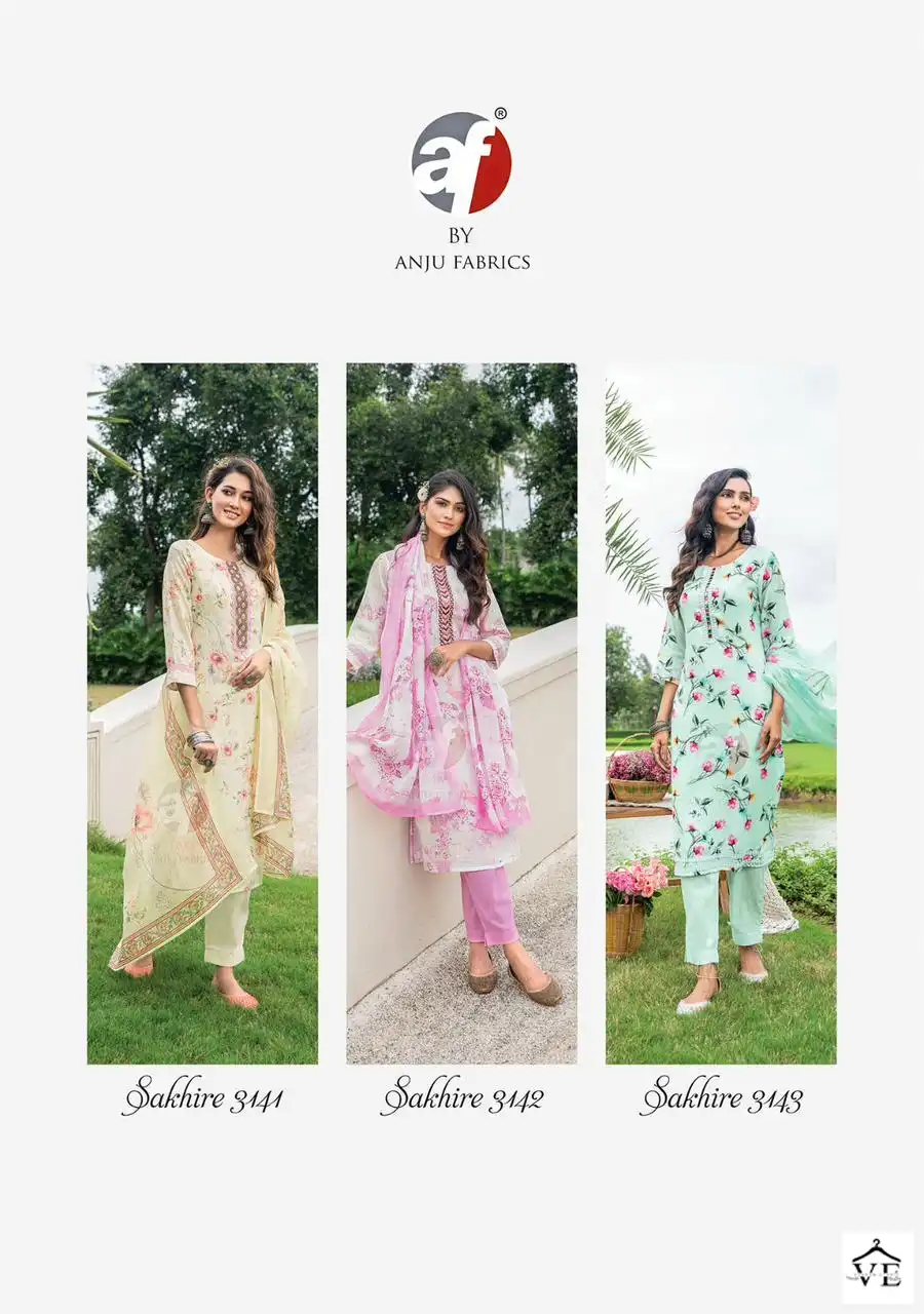 Anju Fabrics Sakhire Linen Wholesale Readymade Suits Catalog — Wholesale Salwar Suits, MPA wholesale from Surat - Gallery Image 7