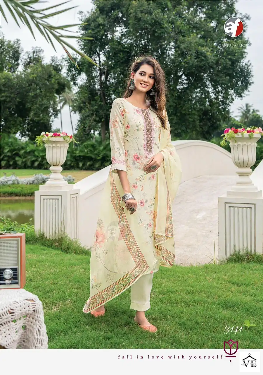 Anju Fabrics Sakhire Linen Wholesale Readymade Suits Catalog — Wholesale Salwar Suits, MPA wholesale from Surat - Gallery Image 4