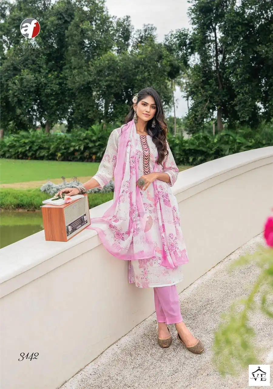 Anju Fabrics Sakhire Linen Wholesale Readymade Suits Catalog — Wholesale Salwar Suits, MPA wholesale from Surat - Gallery Image 5