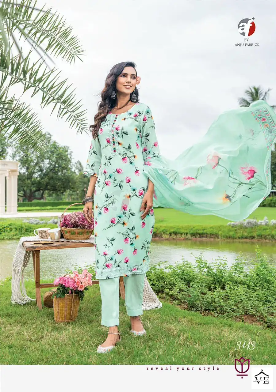 Anju Fabrics Sakhire Linen Wholesale Readymade Suits Catalog — Wholesale Salwar Suits, MPA wholesale from Surat - Gallery Image 6