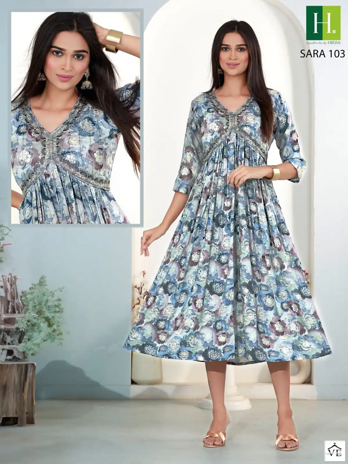Hirwa Sara Heavy Rayon Wholesale Kurti Catalog — Wholesale Kurtis, MPA wholesale from Surat - Gallery Image 5