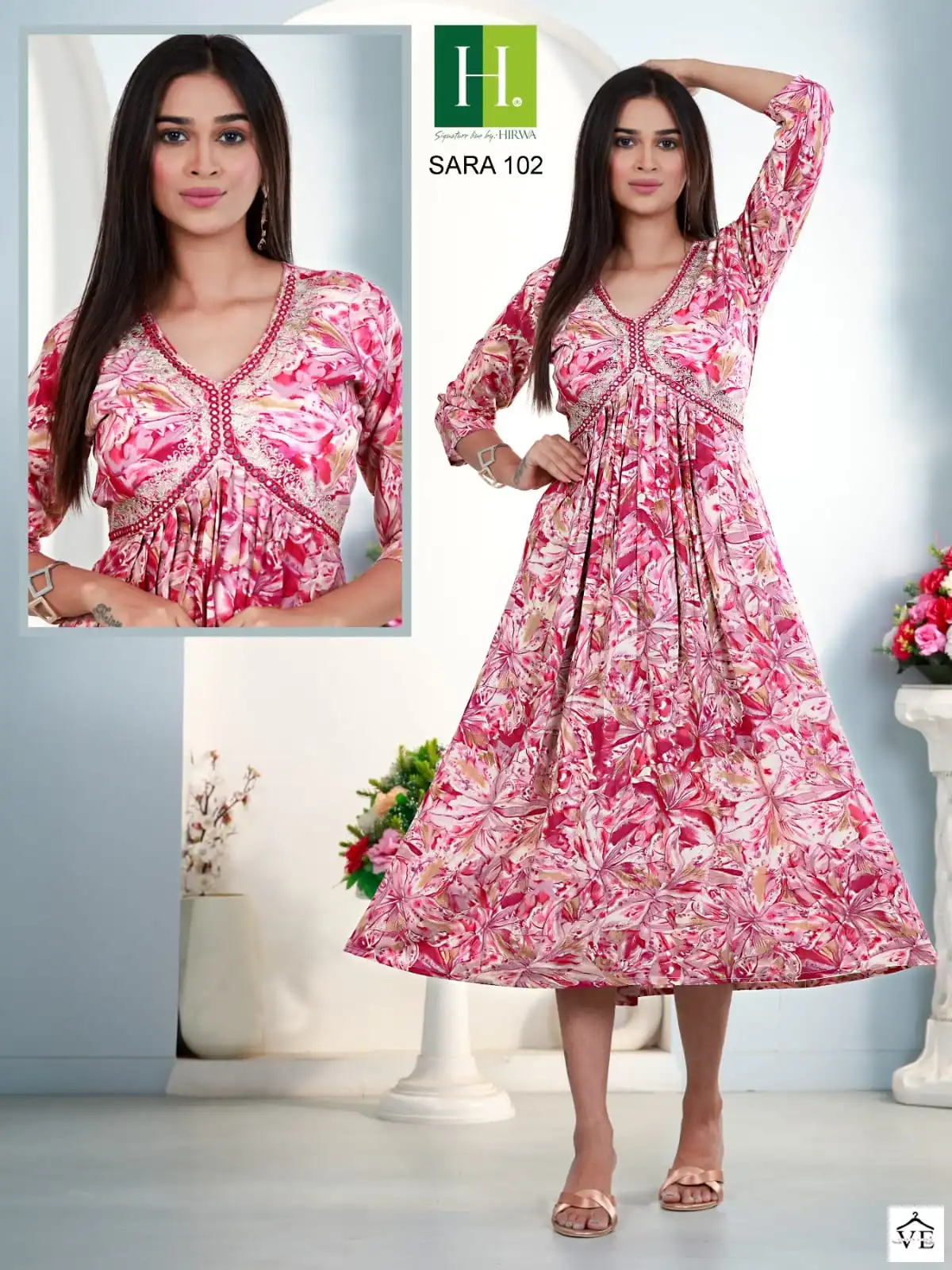 Hirwa Sara Heavy Rayon Wholesale Kurti Catalog — Wholesale Kurtis, MPA wholesale from Surat - Gallery Image 2