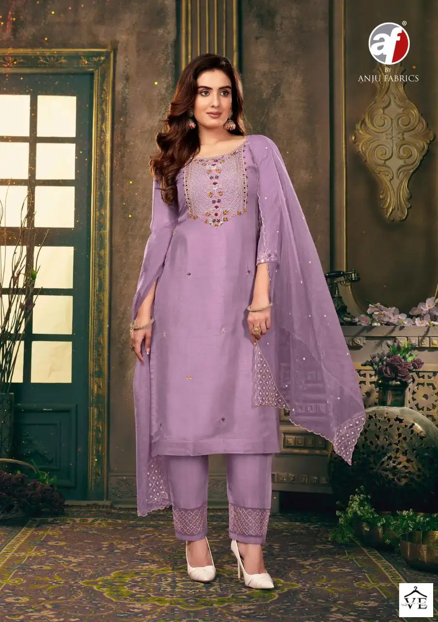 Anju Fabrics Shehnai Vol 5 Viscose Dola Silk Wholesale Readymade Suits Catalog — Wholesale Salwar Suits, MPA wholesale from Surat - Gallery Image 5