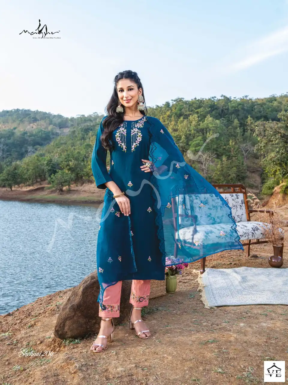 Vardan Ethnic Shehnai Vol 2 Heavy Viscous Silk Wholesale Readymade Salwar Suit Catalog - Image 5