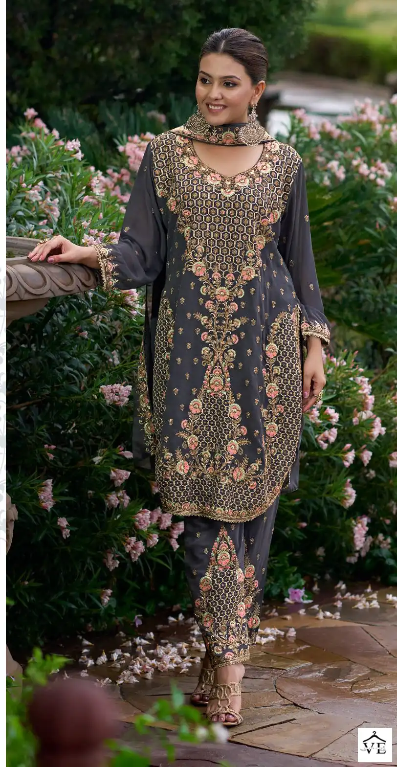 Shree Fabs R-11001 Faux Georgette Wholesale Readymade Suit Catalog — Wholesale Salwar Suits, MPA wholesale from Surat — view 4
