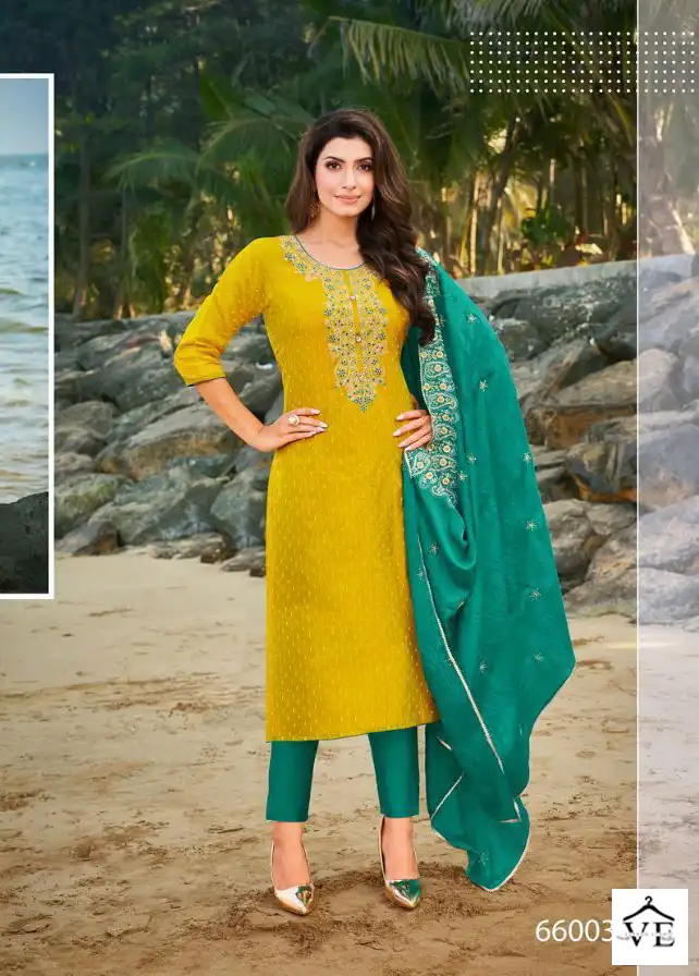 Kapil Trendz Silk Modal Silk Wholesale Readymade Suits Catalog — Wholesale Salwar Suits, MPA wholesale from Surat - Gallery Image 8