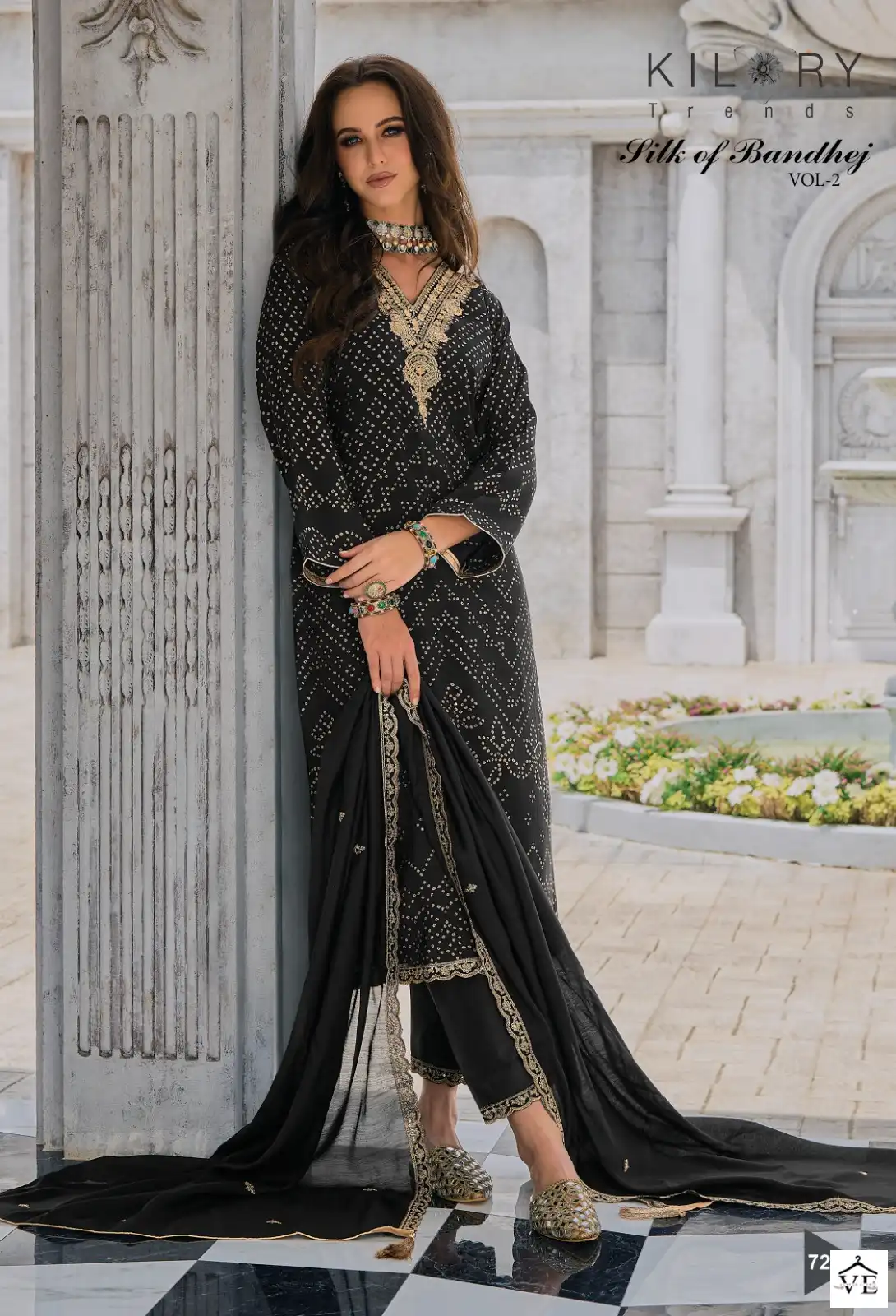 Kilory Trendz Silk Of Bandhej 2 Pure Viscose Musline Wholesale Designer Salwar Suit Catalog — Wholesale Salwar Suits, MPA wholesale from Surat - Gallery Image 2