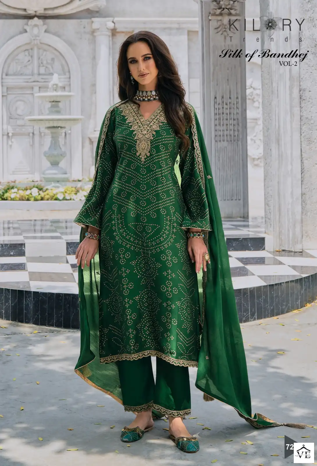 Kilory Trendz Silk Of Bandhej 2 Pure Viscose Musline Wholesale Designer Salwar Suit Catalog — Wholesale Salwar Suits, MPA wholesale from Surat - Gallery Image 4