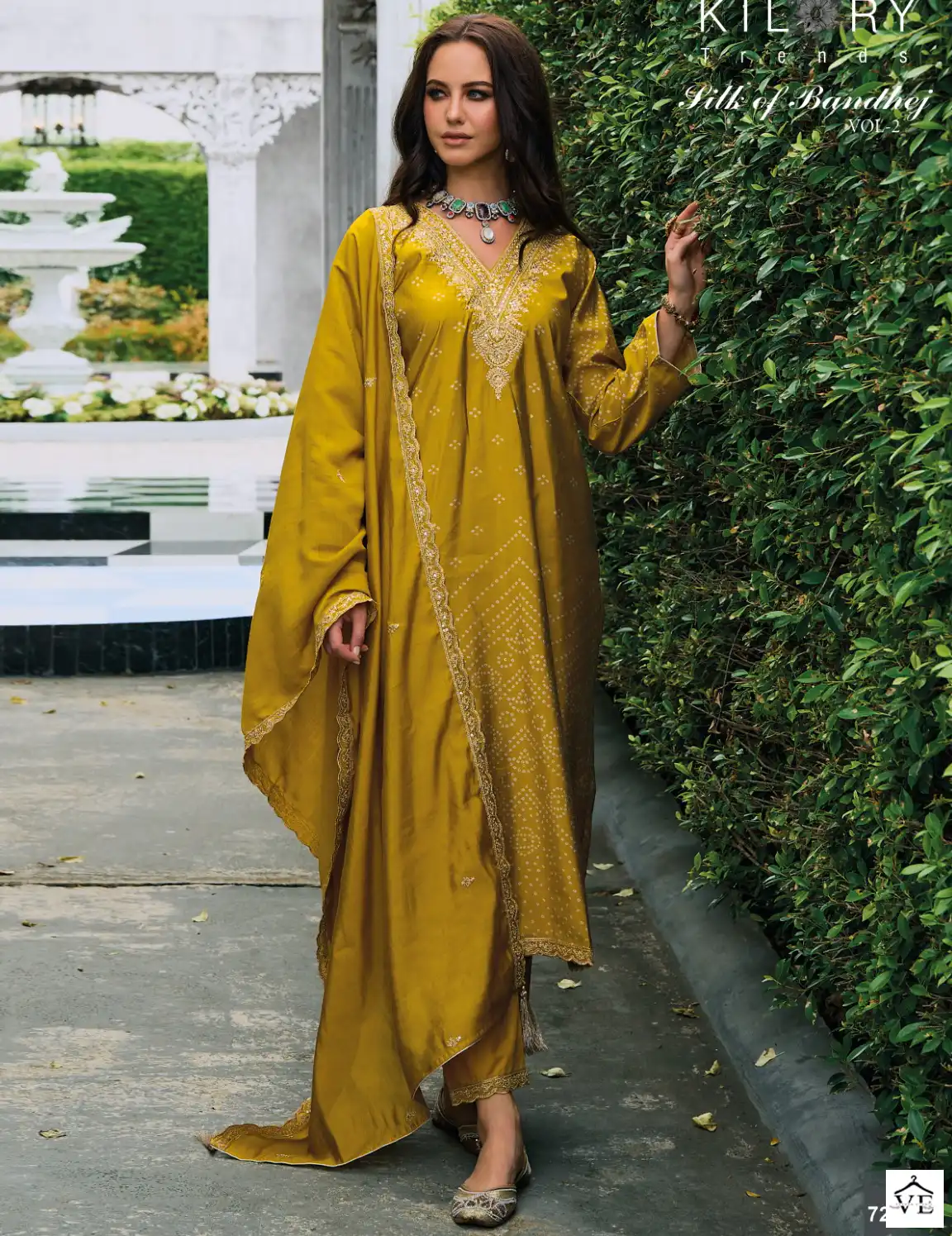 Kilory Trendz Silk Of Bandhej 2 Pure Viscose Musline Wholesale Designer Salwar Suit Catalog — Wholesale Salwar Suits, MPA wholesale from Surat — view 1