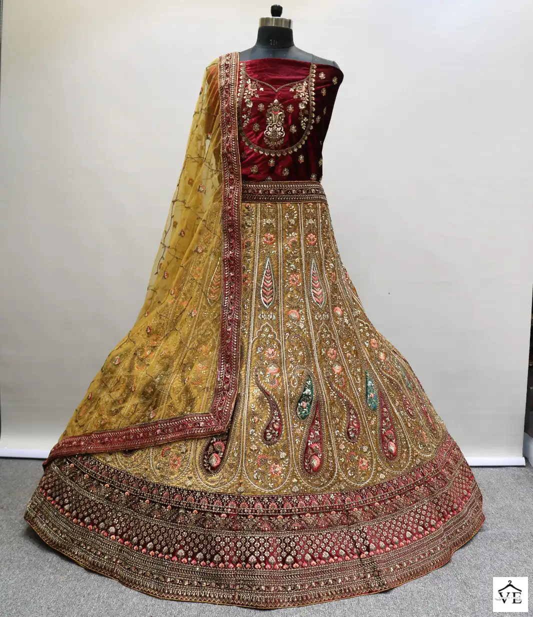 Vaishnai Sita Lycra Velvet Wholesale Bridal Lehenga Catalog — Wholesale Lehenga, MPA wholesale from Surat — view 1