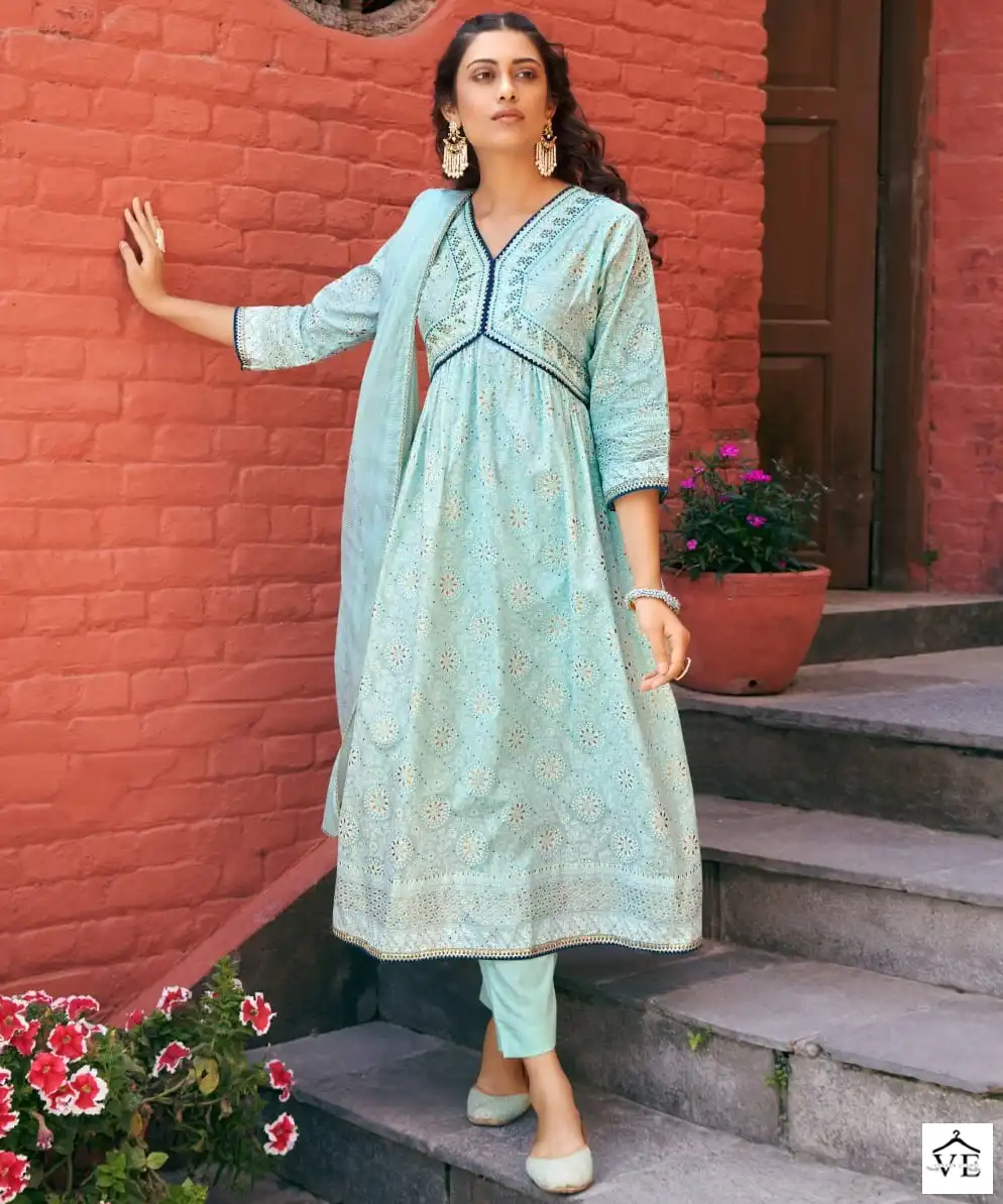 Wanna Siya Pure Mull Cotton Wholesale Readymade Salwar Suit Catalog — Wholesale Salwar Suits, MPA wholesale from Surat — view 1