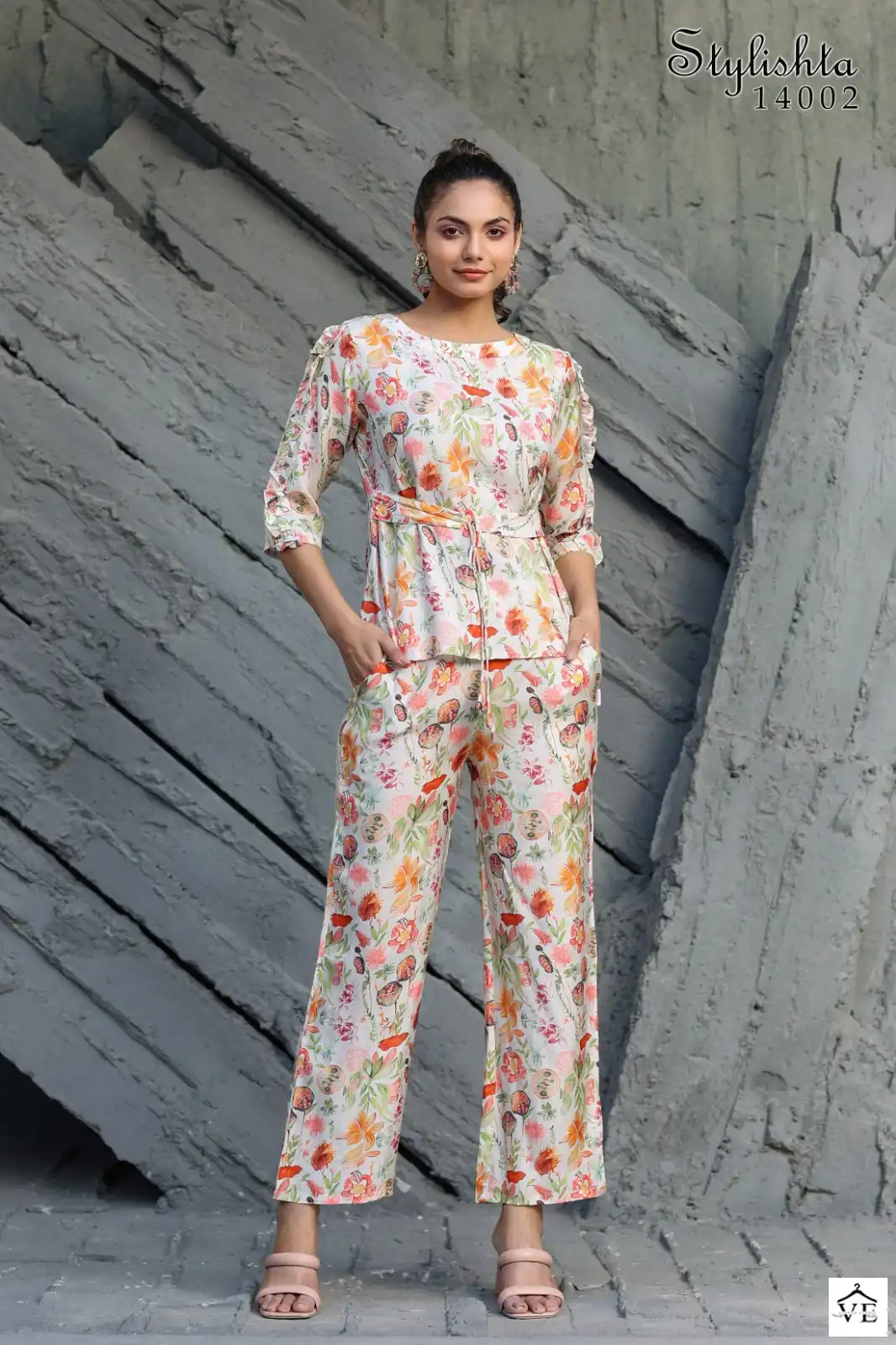 Vardan Ethnic Stylishta Vol 14 Muslin Wholesale Fancy Tunic Top With Pant Cord Sets Catalog — Wholesale Kurtis, MPA wholesale from Surat — view 4