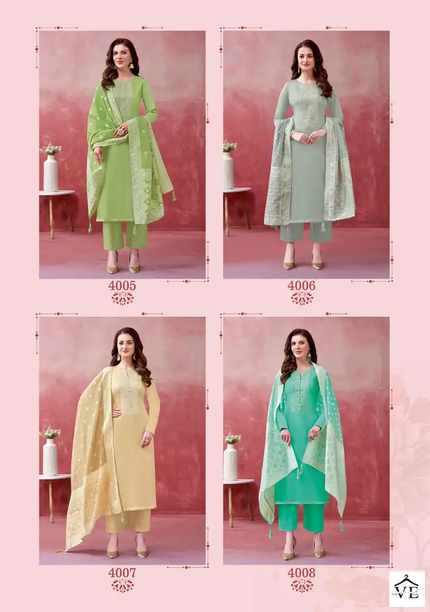 Suryajyoti Khanak Vol 4 Cotton Wholesale Salwar Suit Catalog — Wholesale Salwar Suits, MPA wholesale from Surat - Gallery Image 4