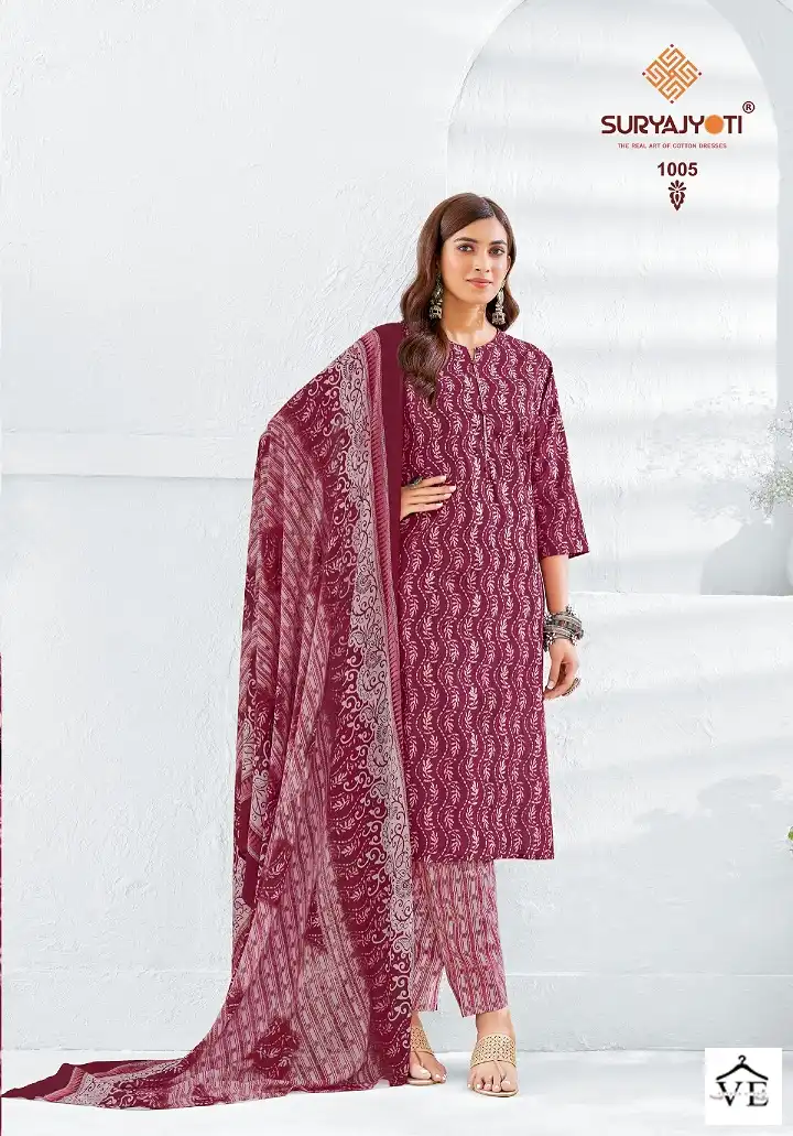 Suryajyoti Poshak Vol 1 Cotton Wholesale Readymade Salwar Suit Catalog — Wholesale Salwar Suits, MPA wholesale from Surat - Gallery Image 9