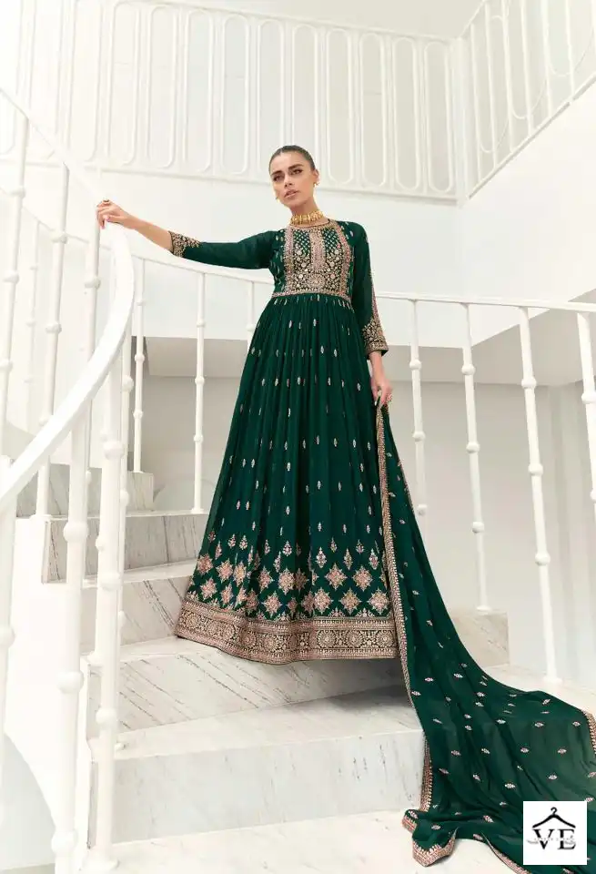 Aashirwad Taara Real Georgette Wholesale Designer Readymade Anarkali Suit With Dupatta Catalog — Wholesale Salwar Suits, Aashirwad Creation wholesale from Surat — view 2