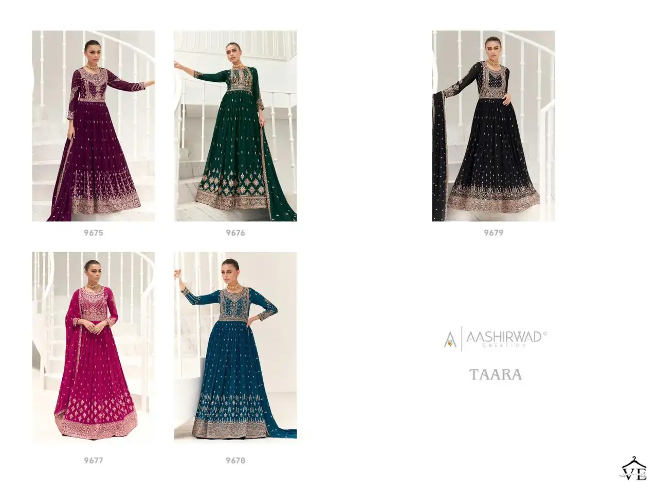 Aashirwad Taara Real Georgette Wholesale Designer Readymade Anarkali Suit With Dupatta Catalog — Wholesale Salwar Suits, Aashirwad Creation wholesale from Surat — view 6