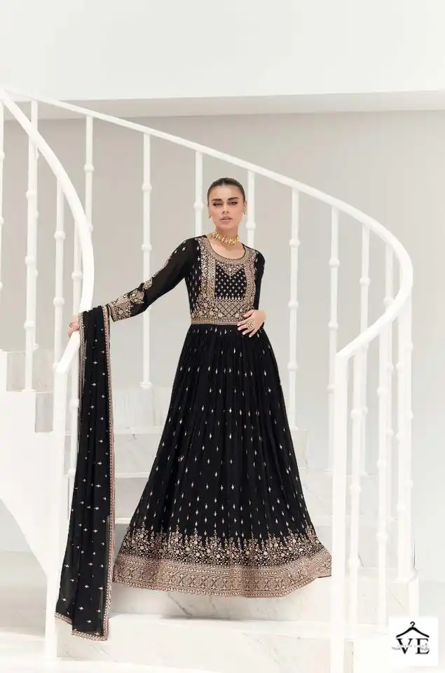 Aashirwad Taara Real Georgette Wholesale Designer Readymade Anarkali Suit With Dupatta Catalog — Wholesale Salwar Suits, Aashirwad Creation wholesale from Surat — view 4
