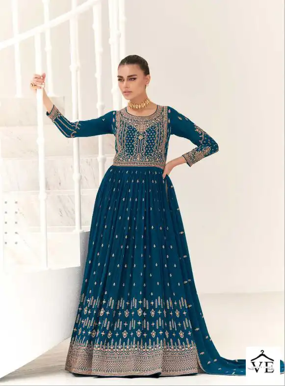 Aashirwad Taara Real Georgette Wholesale Designer Readymade Anarkali Suit With Dupatta Catalog — Wholesale Salwar Suits, Aashirwad Creation wholesale from Surat — view 5