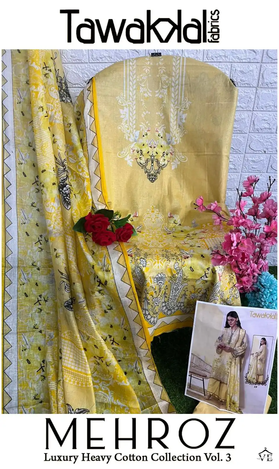 Tawakkal Mehroz Luxury Heavy Cotton Collection Vol 3 Cotton Wholesale Pakistani Salwar Suit Catalog — Wholesale Salwar Suits, MPA wholesale from Surat - Gallery Image 18